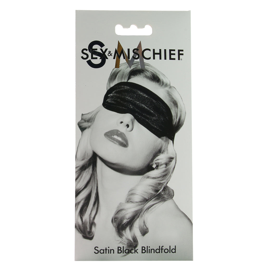 Sex & Mischief Satin Blindfold in Black